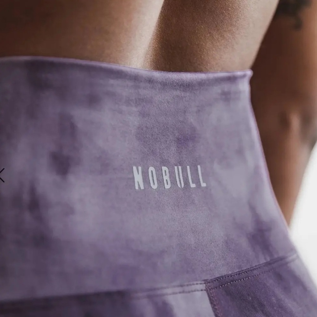 Nwt Nobull Women’s High-Rise Crop Tight - Xs - Nightshade Plum Tie Dye — image 7 of 8